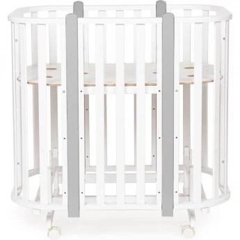 Детская кровать-трансформер SWEET BABY PALERMO 5 в 1 с маятником Bianco/Grigio