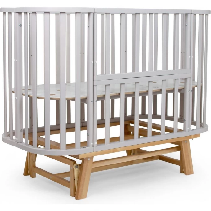 Детская кроватка SWEET BABY BAROCCO с маятником New Grigio/Naturale 426905